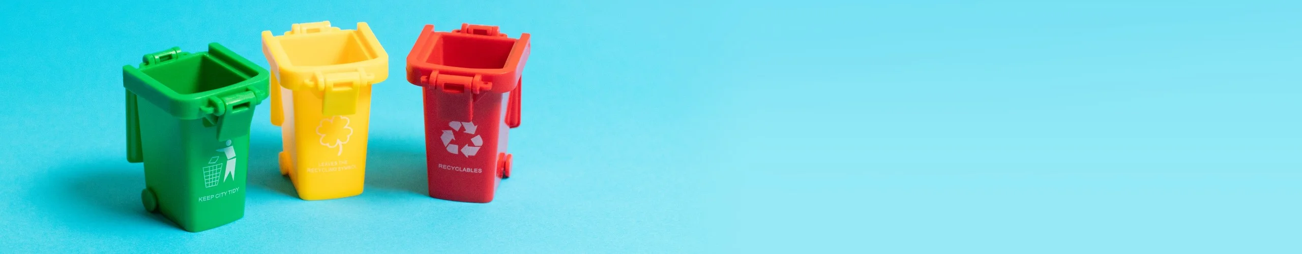 3 skraldespande til forskelligt affald